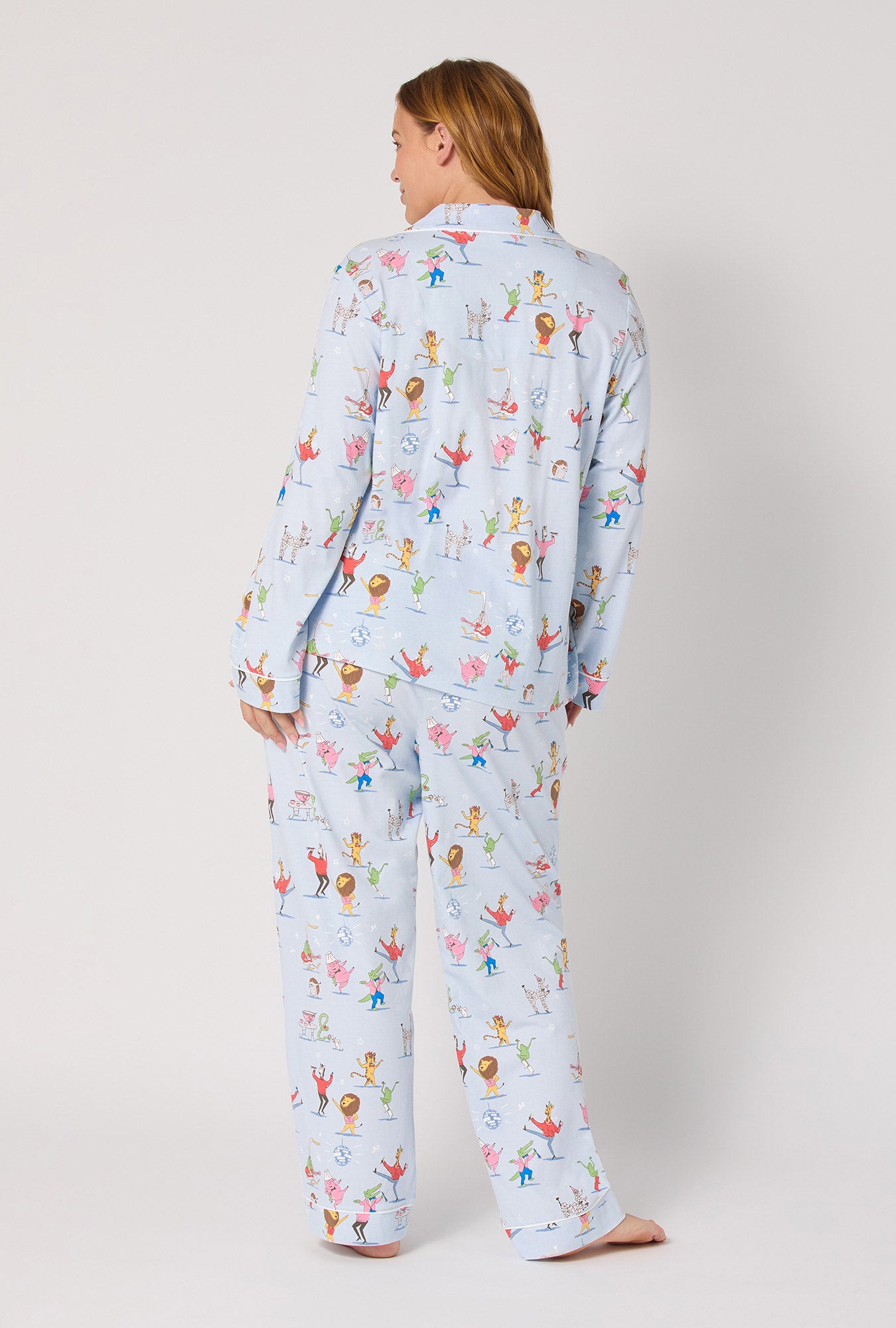 Till The Ball Drops Long Sleeve Classic Satin Pj Set