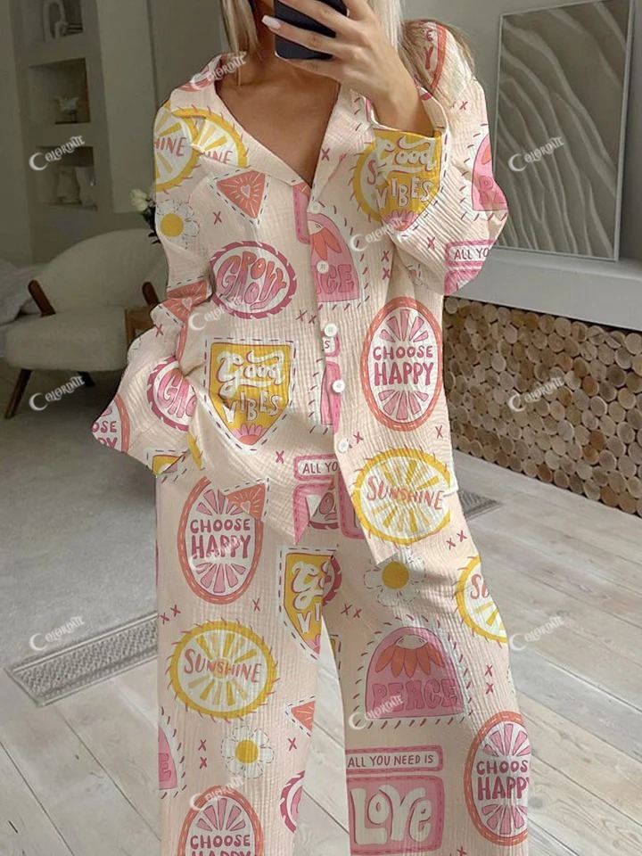Women's Candy Badge Long Sleeve Pant Suit