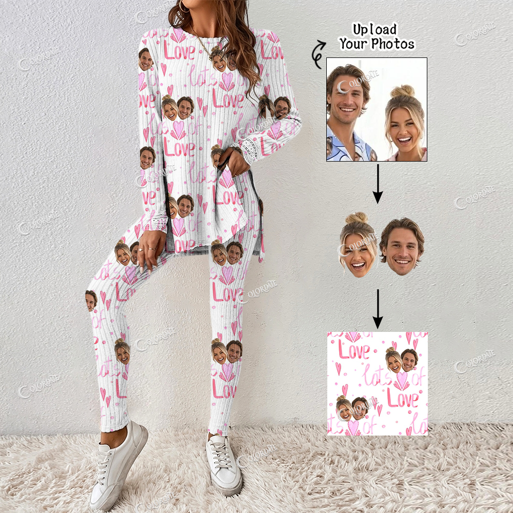 Addcustom Your Photos Women's Print Long Sleeve Suit