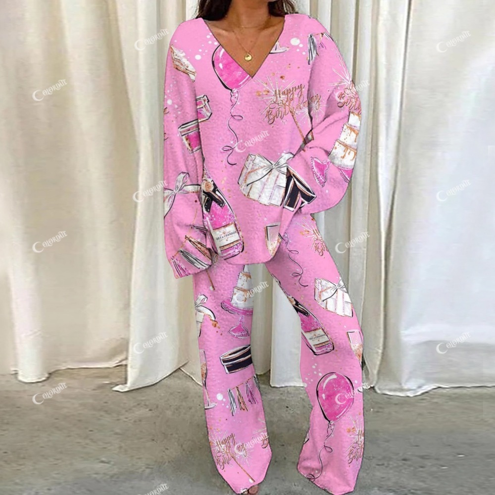 Pink Loungewear Set For Women