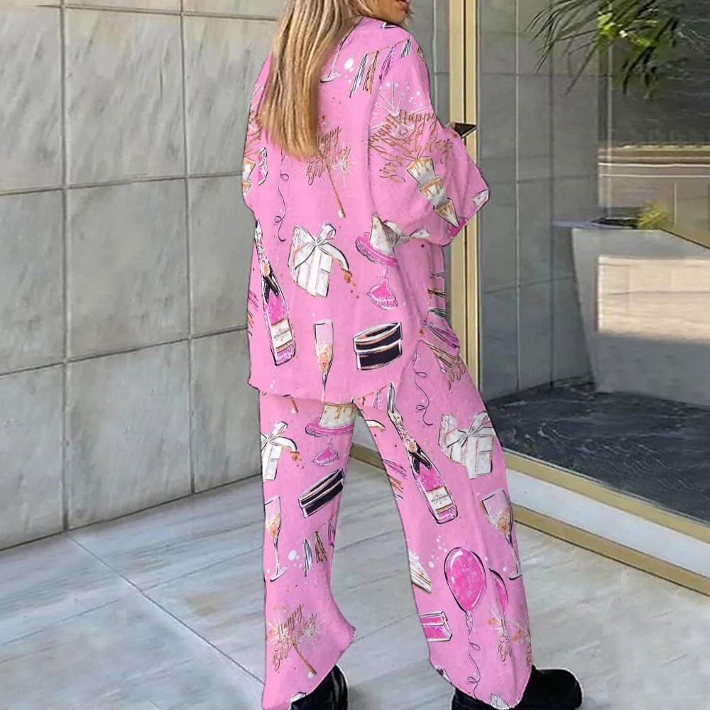 Pink Loungewear Set For Women