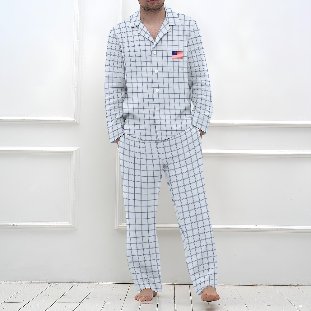 Men's Cotton Check Pajama Set