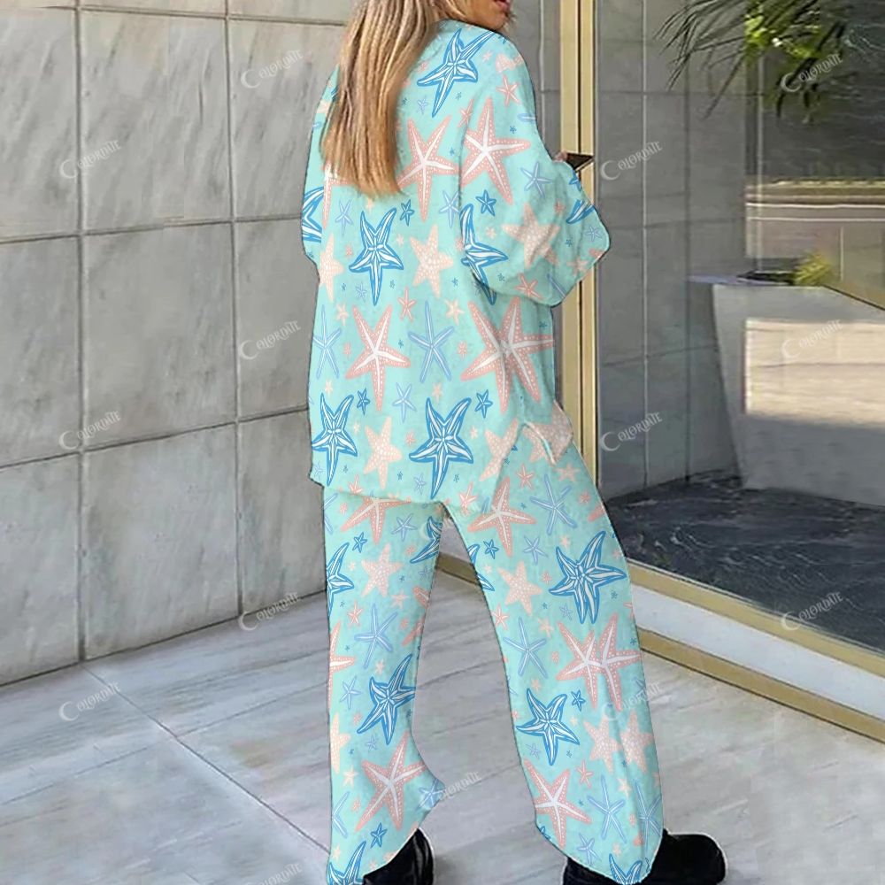 Colordate Starfish Loungewear Set For Women