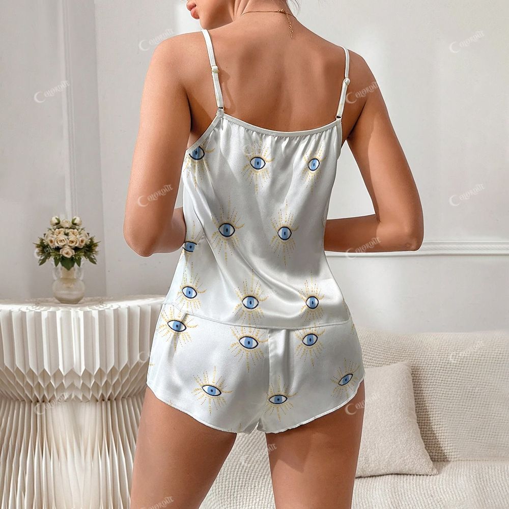 Golden Eye Print Pajama Set