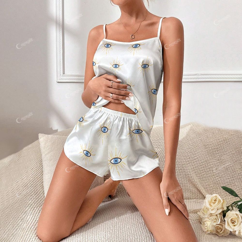 Golden Eye Print Pajama Set