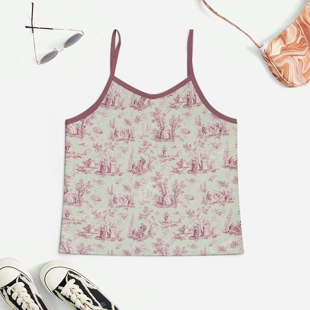 Retro Portrait Print Pajama Set