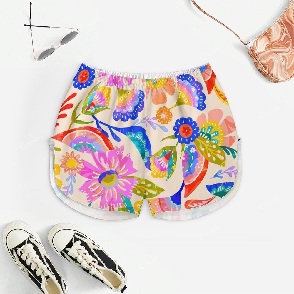 Colored Flowers Print Pajama Set