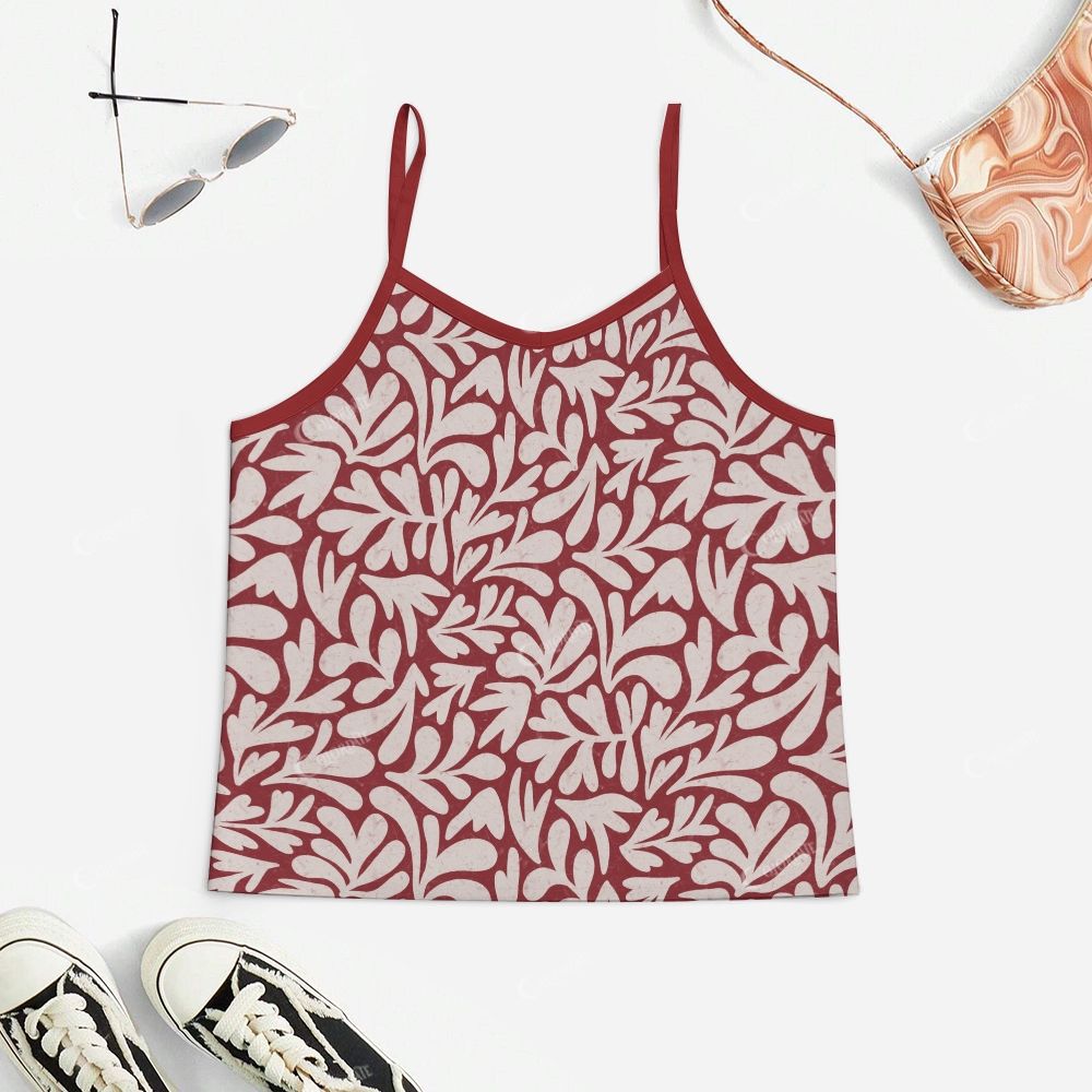 Retro Leaf Print Pajama Set