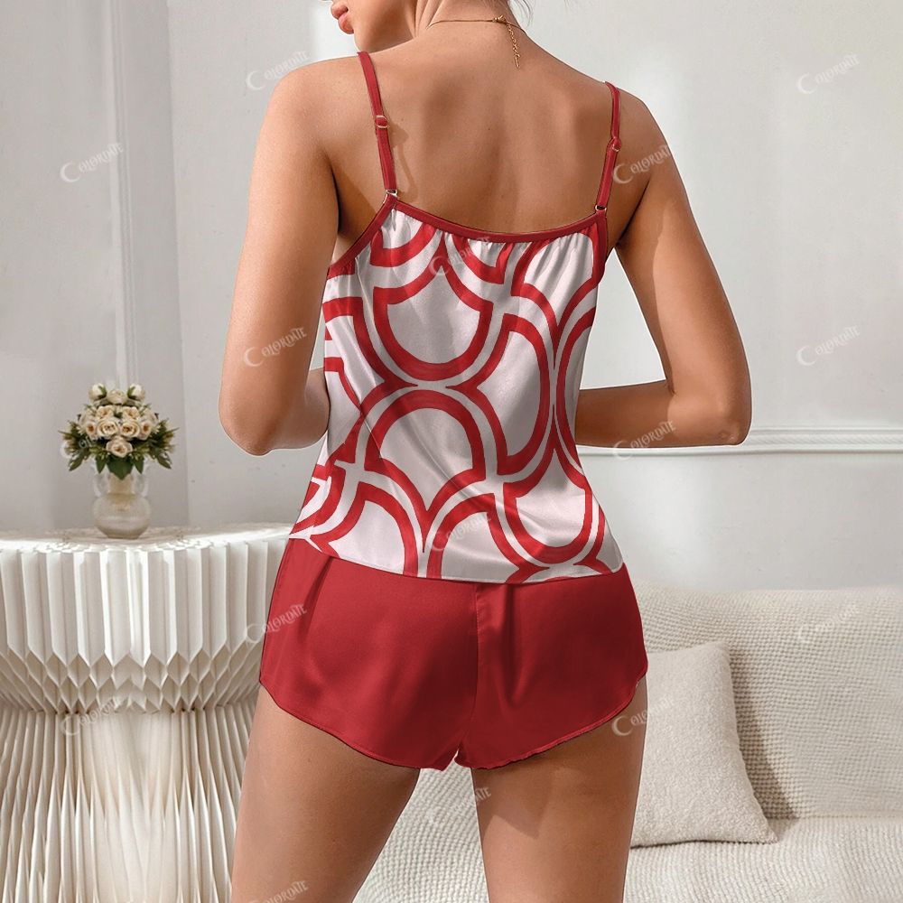 Abstract Figure Print Pajama Set