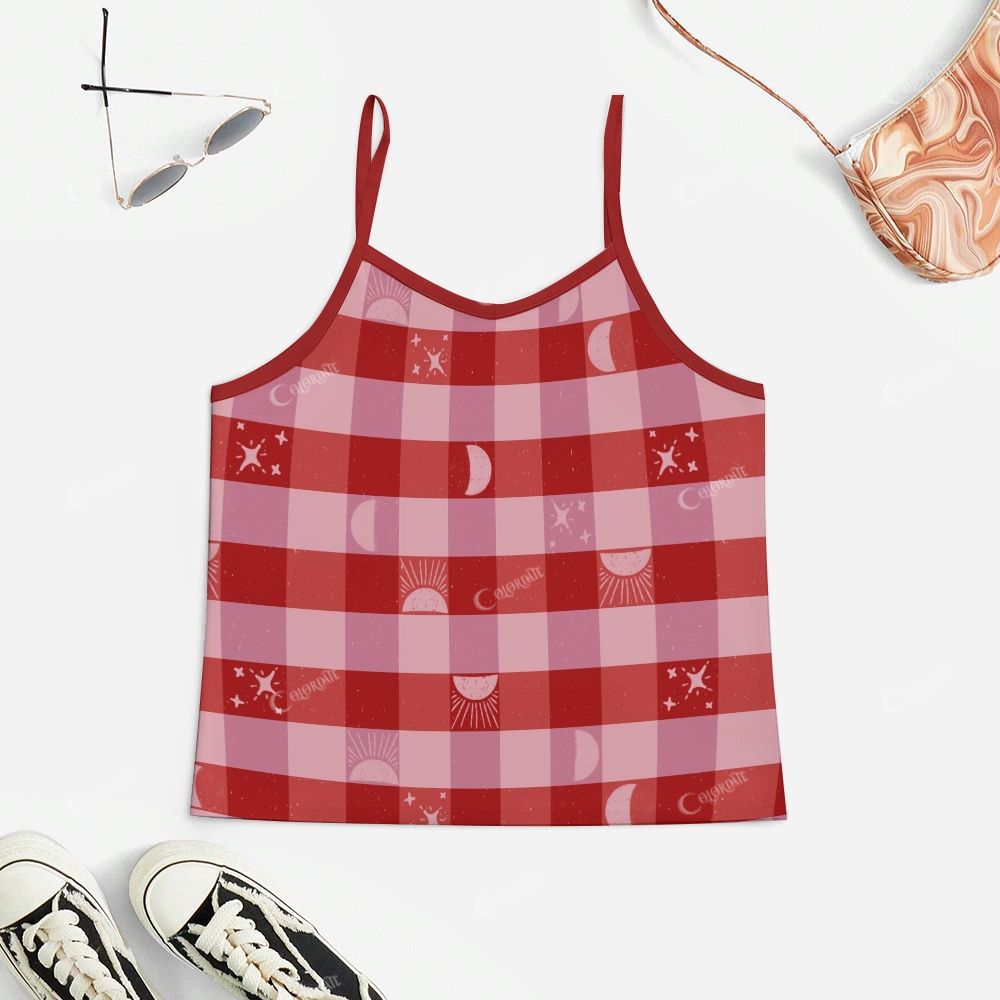 Plaid Stars And Moon Print Pajama Set