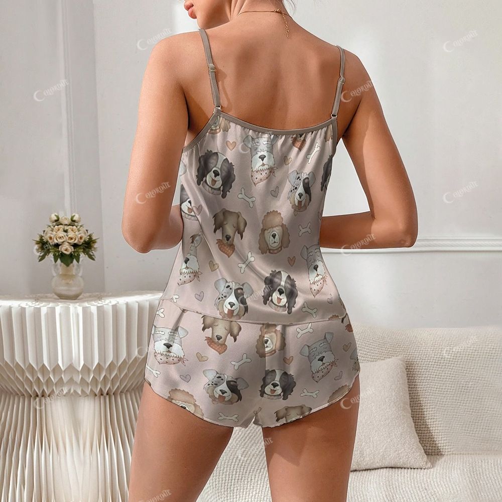 Puppy Print Pajama Set