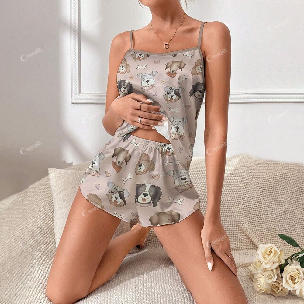 Puppy Print Pajama Set