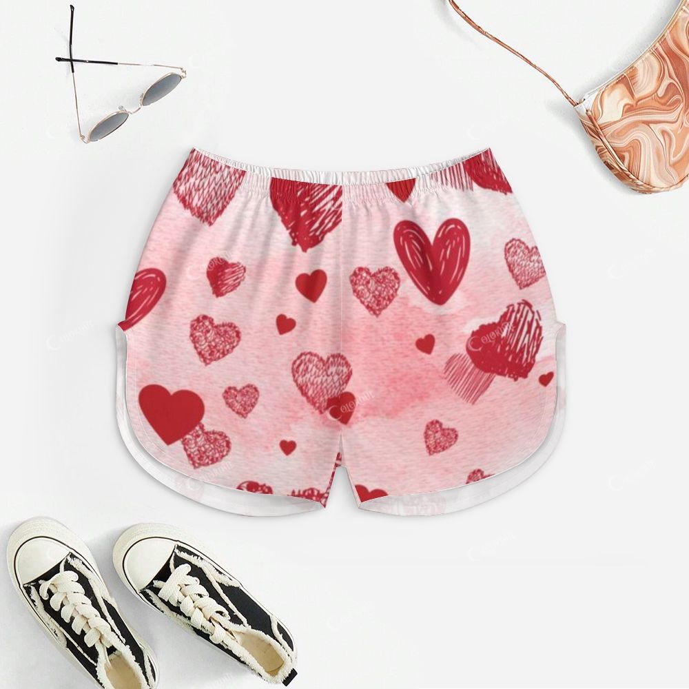 Gradient Love Print Pajama Set