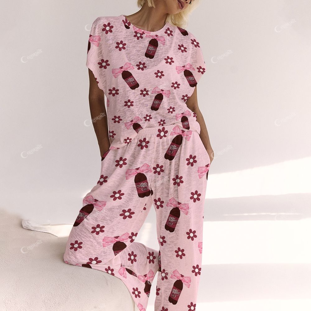 Colordate Beverages And Floral Prints Ladies  Lounge Suit