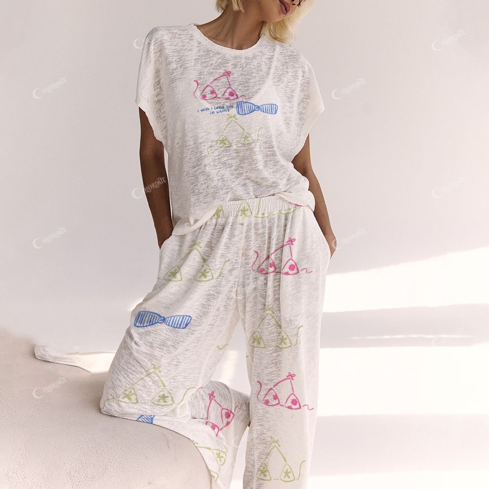 Colordate Swimsuit Print Ladies  Lounge Suit