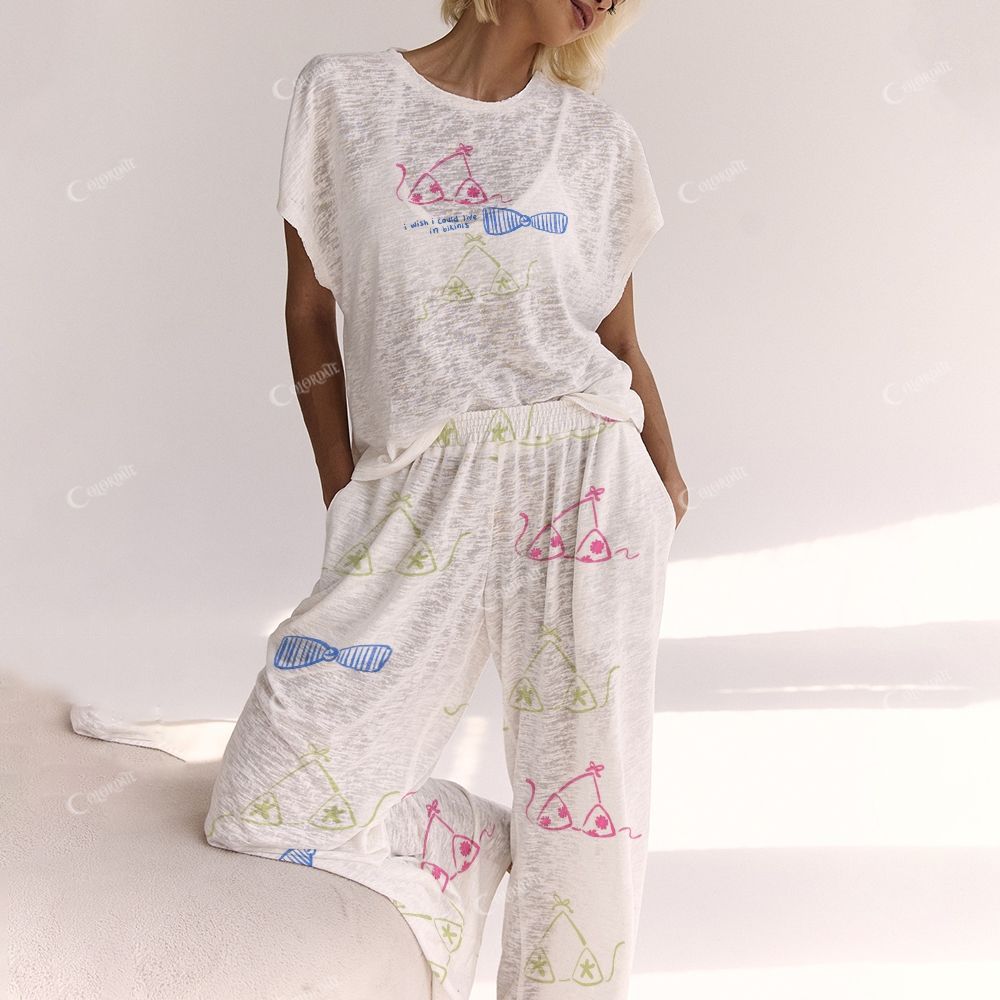 Colordate Swimsuit Print Ladies Lounge Suit