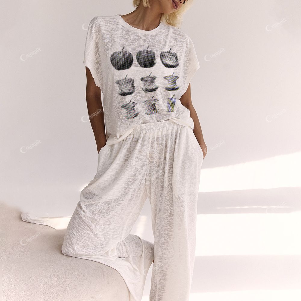 Colordate Apple Print Ladies  Lounge Suit