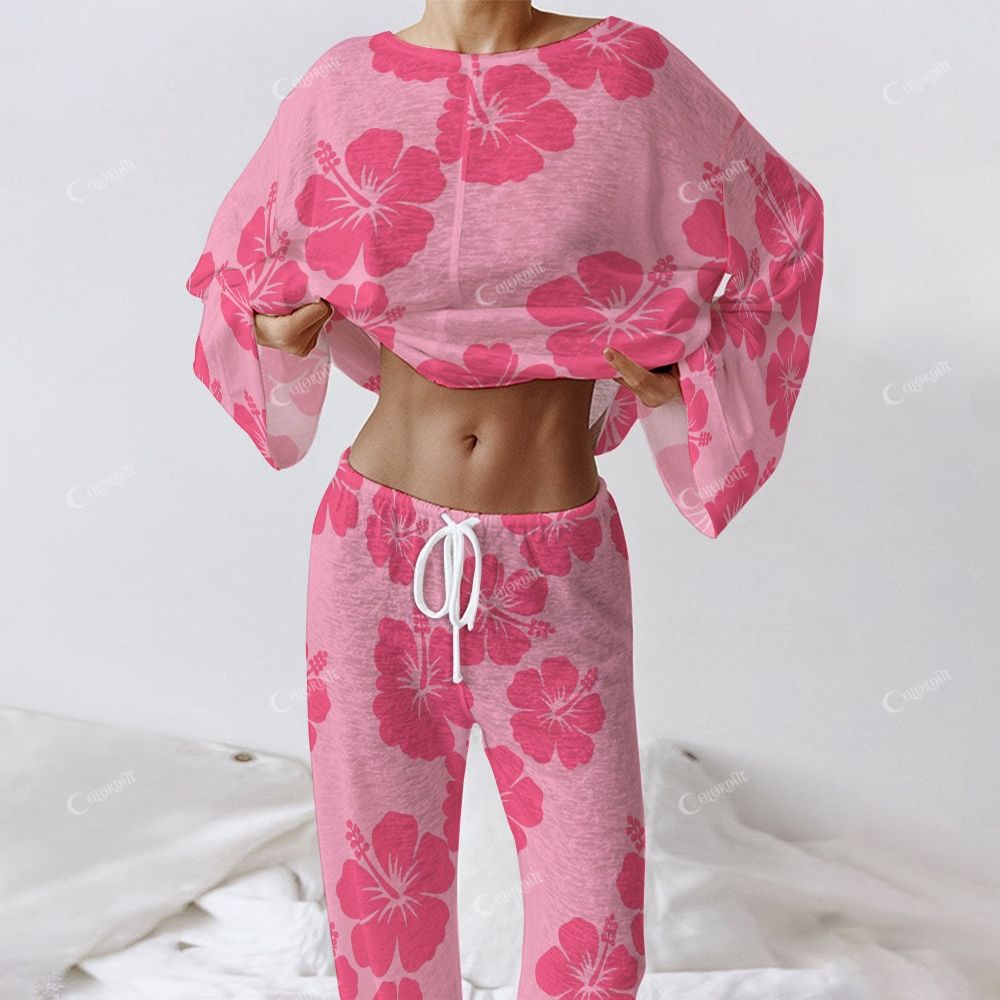 Blossom Canvas Women's Passionate Pink Long Sleeve Cotton Homewear Set