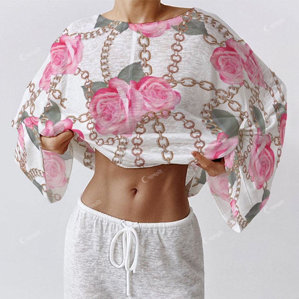 Iron Blush Women's Rose Gold Chain Long Sleeve Cotton Homewear Set