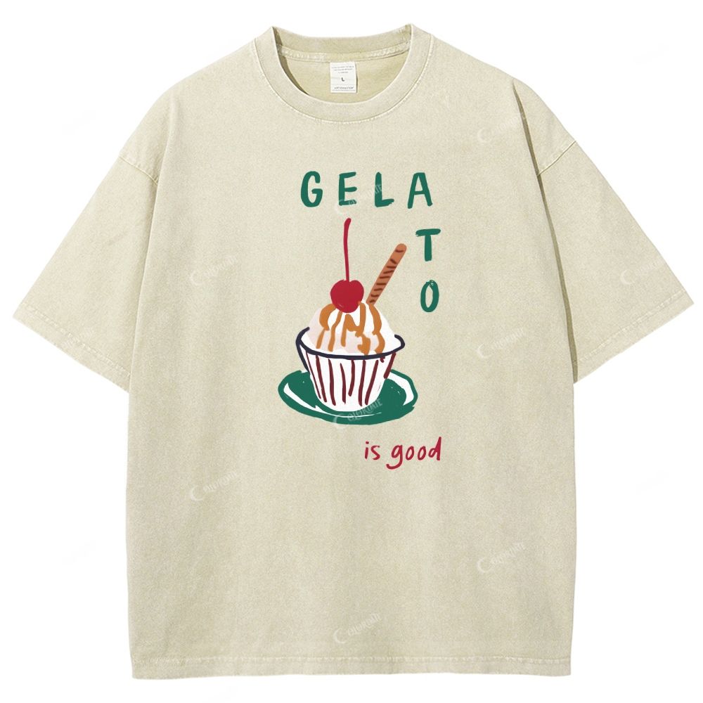 Unisex Printed Washed Tee 