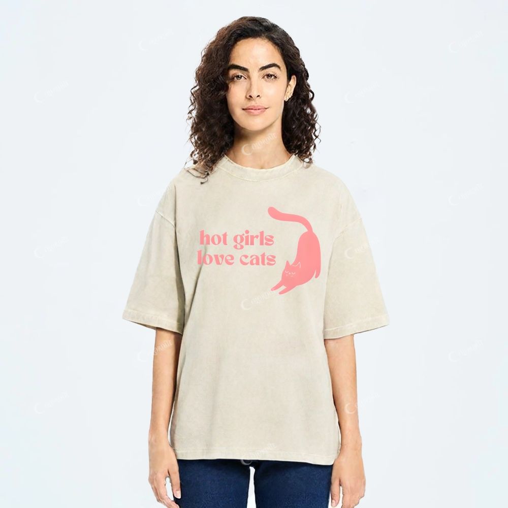 Unisex Printed Washed Tee 