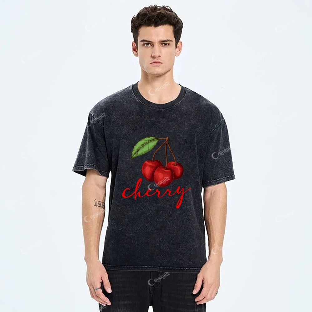 Unisex Printed Washed Tee 