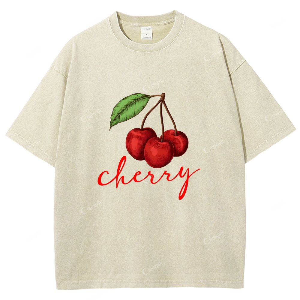 Unisex Printed Washed Tee 