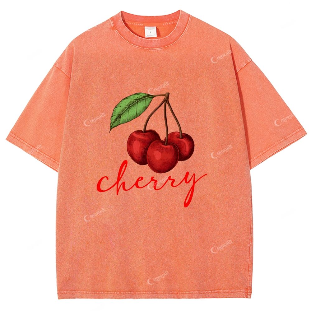 Unisex Printed Washed Tee 