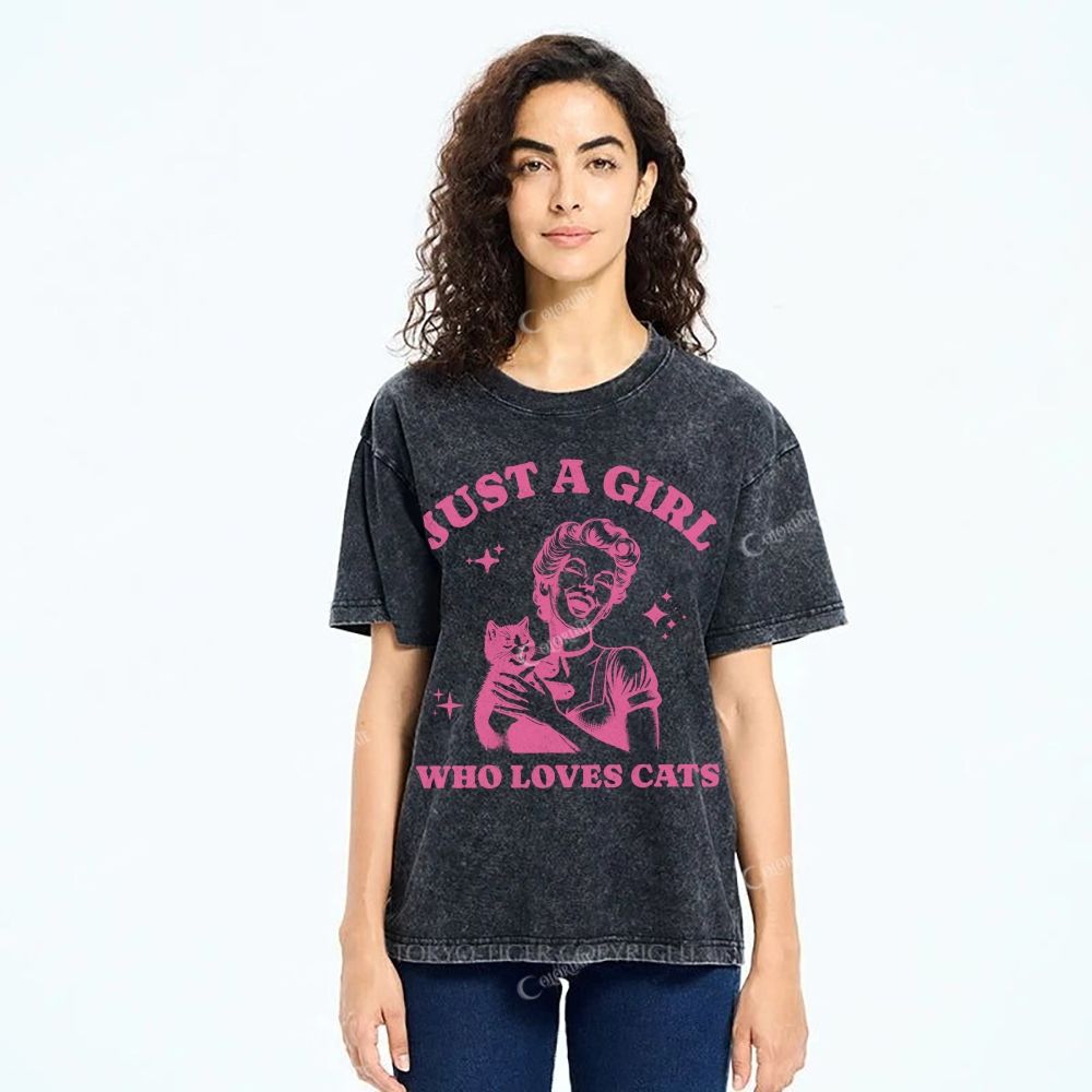 Unisex Printed Washed Tee 