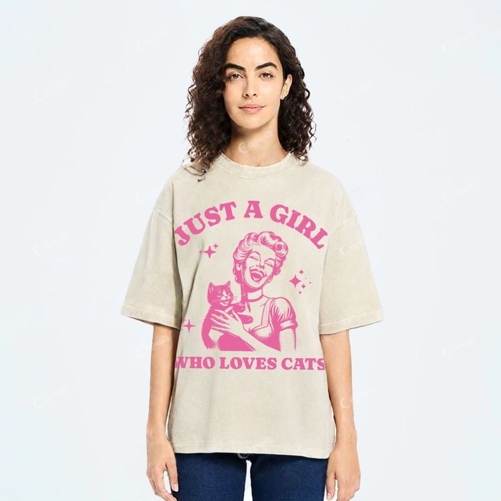Unisex Printed Washed Tee 
