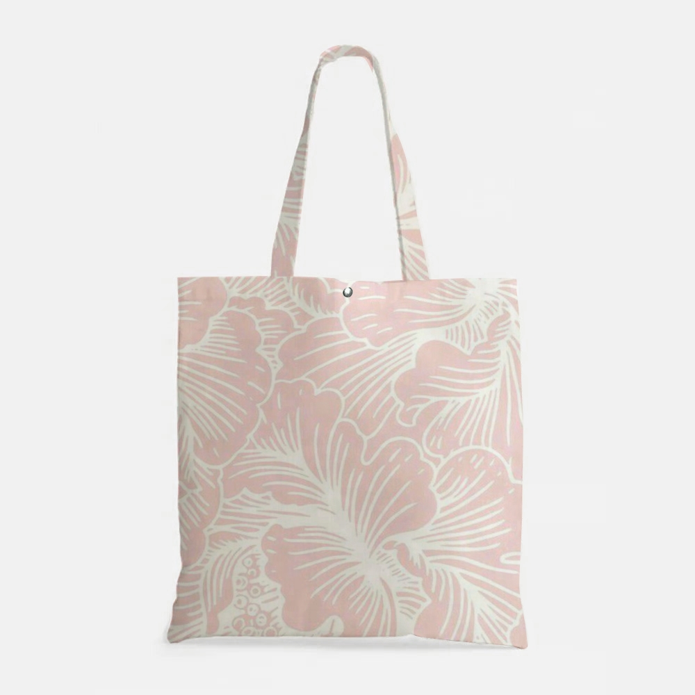 Pink Floral Pattern Tote Bag