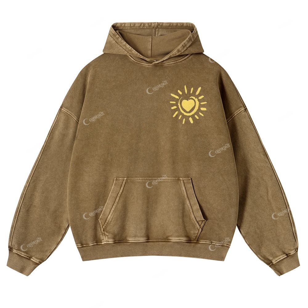Casual  Sunlight Washed Hoodie