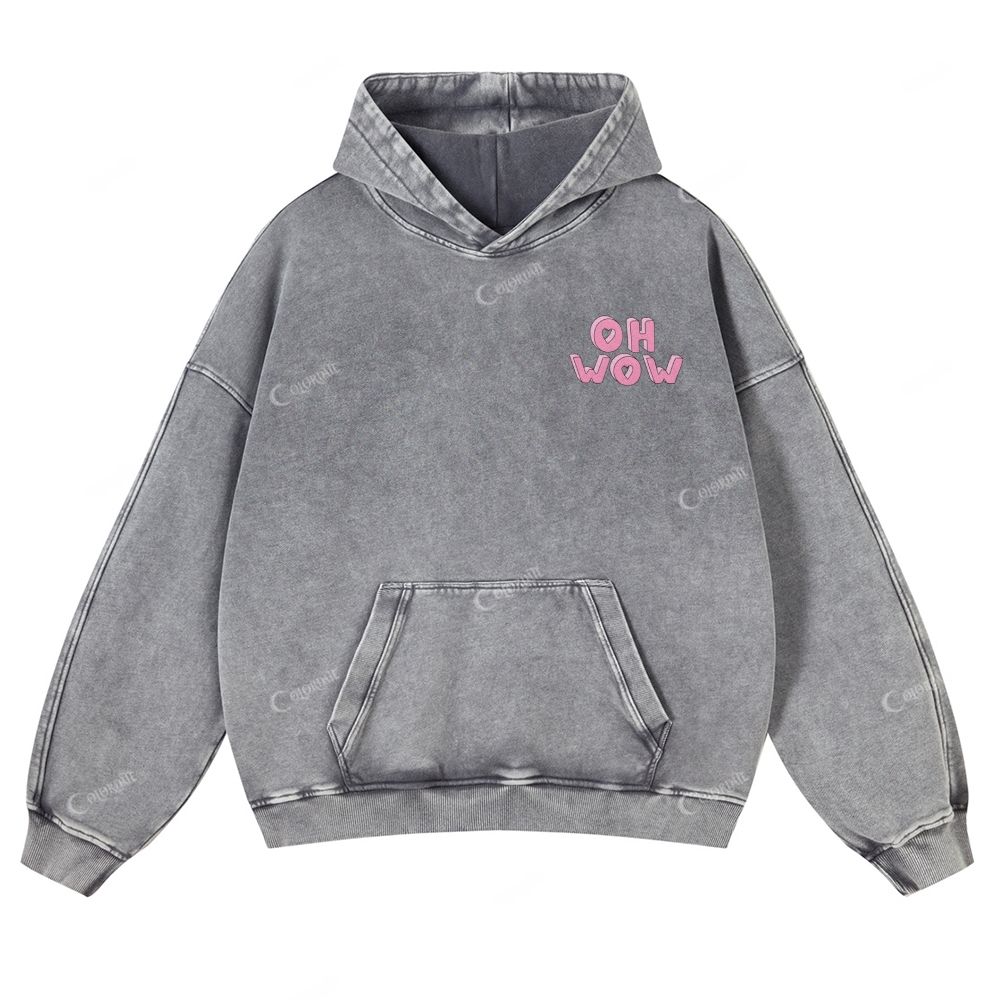 Casual Wow Washed Hoodie