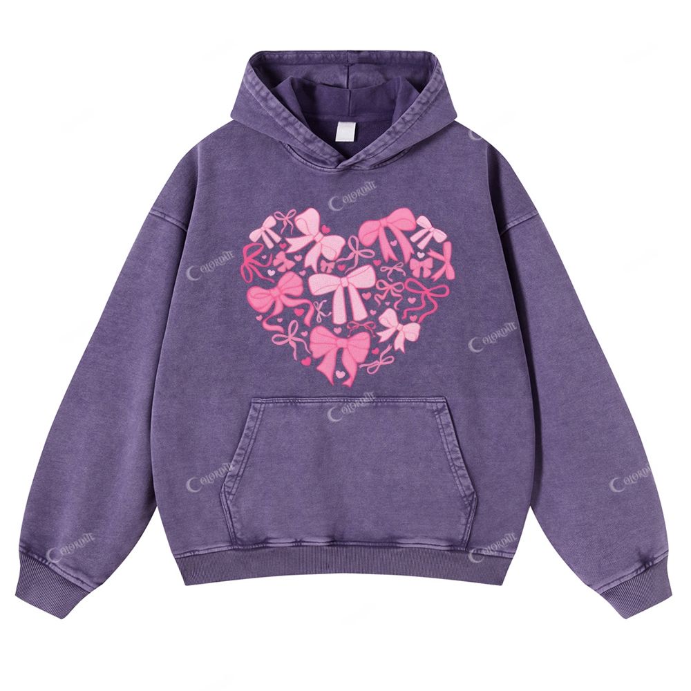 Casual Lover Love Washed Hoodie