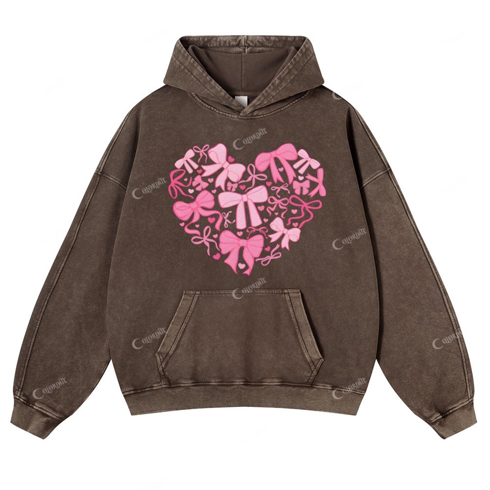 Casual Lover Love Washed Hoodie
