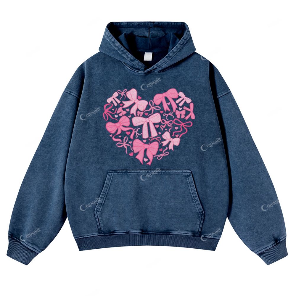 Casual Lover Love Washed Hoodie