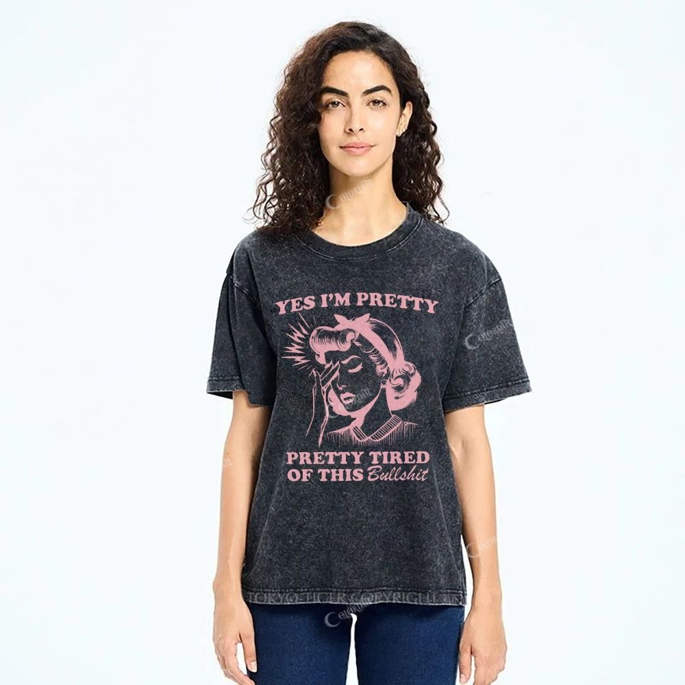Colordate Unisex Girl Printed Washed Tee