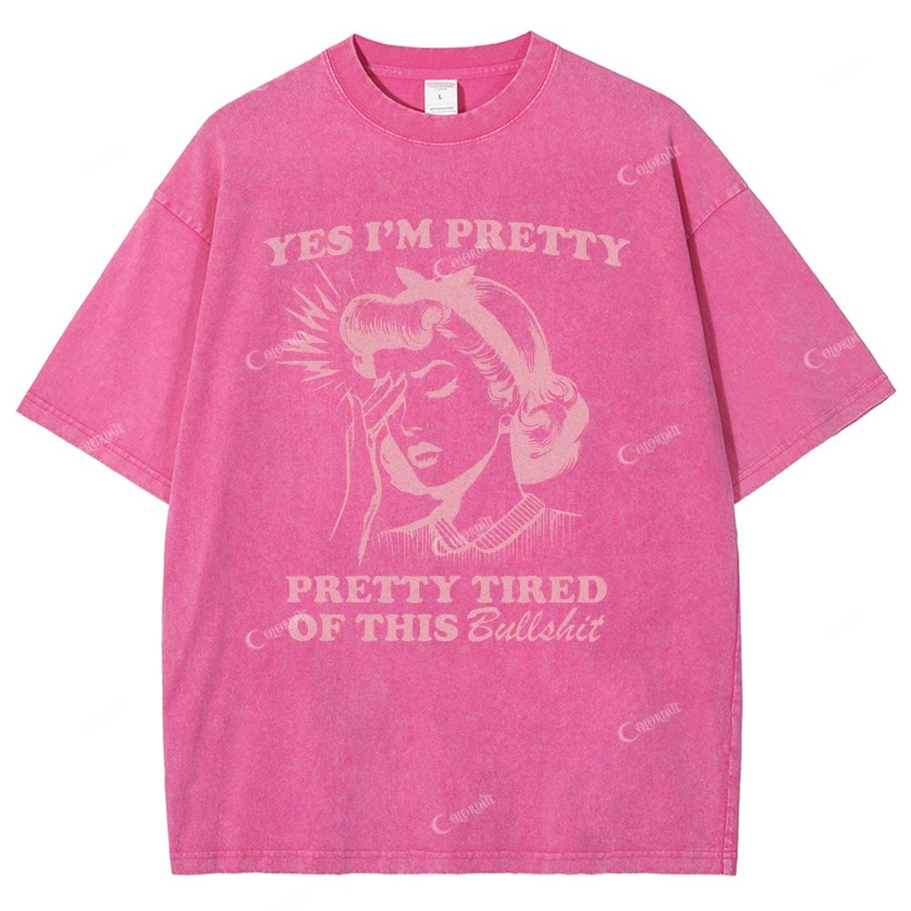 Colordate Unisex Girl Printed Washed Tee