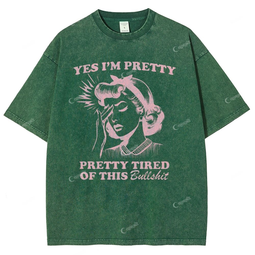 Colordate Unisex Girl Printed Washed Tee