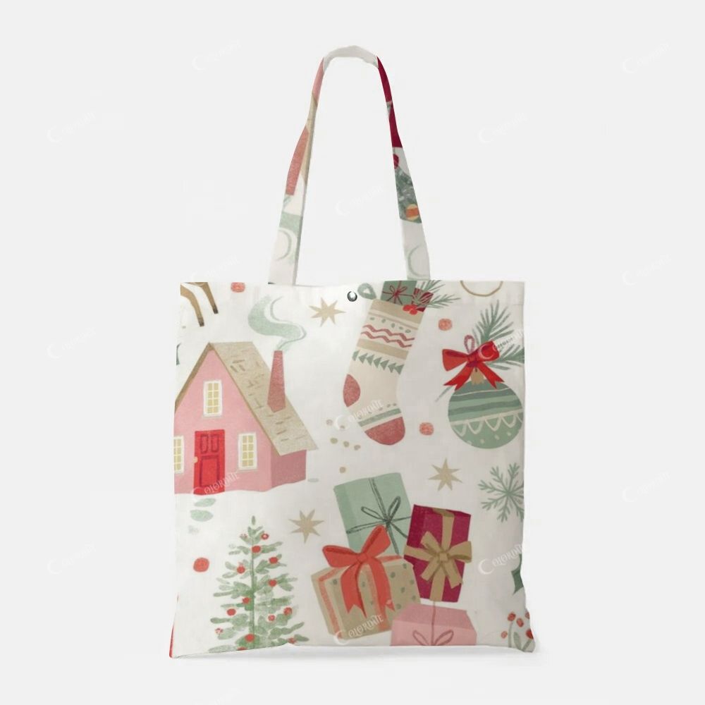 Christmas Shop Pattern Tote Bag