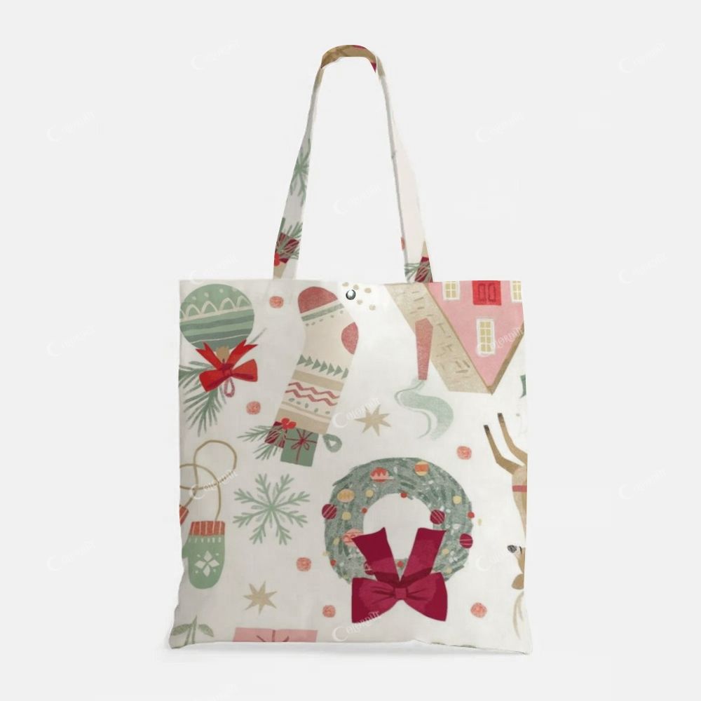 Christmas Shop Pattern Tote Bag
