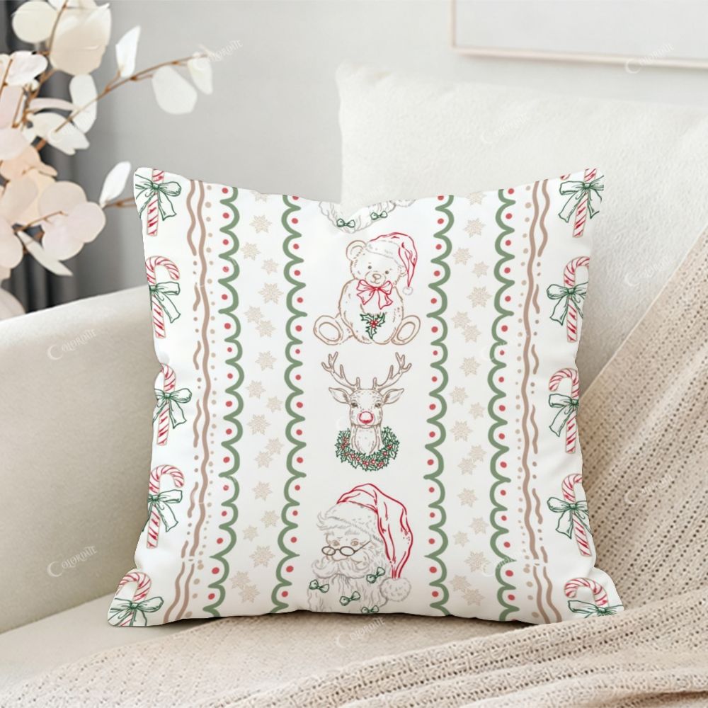 Christmas Gift Tag Printed Throw Pillow