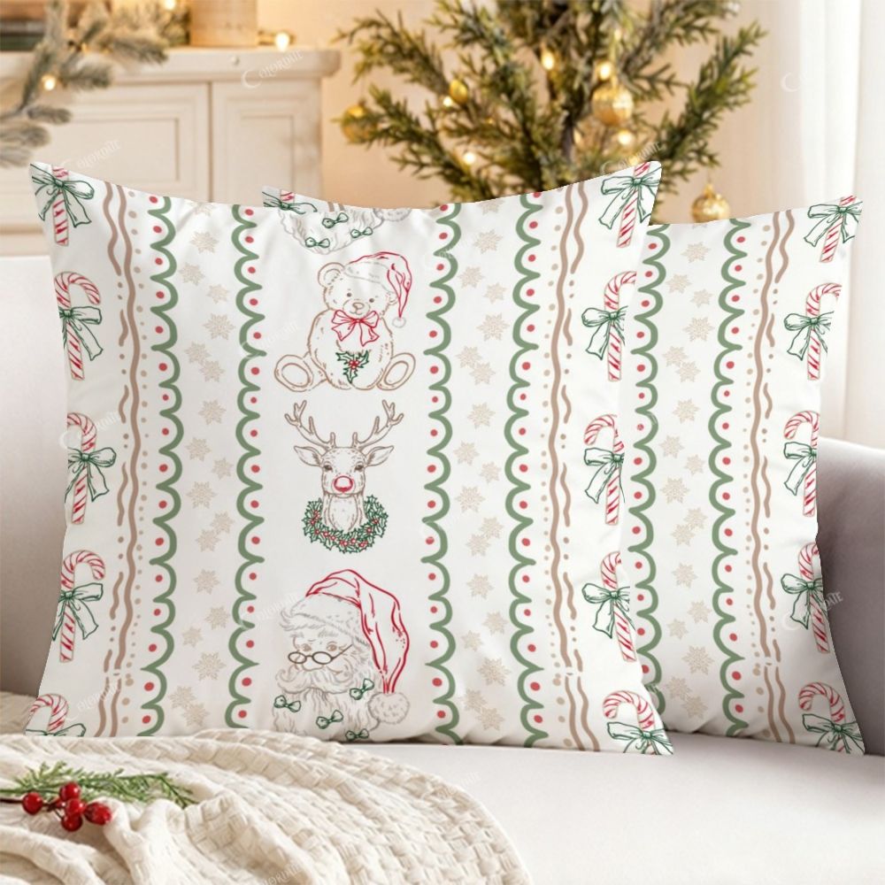 Christmas Gift Tag Printed Throw Pillow