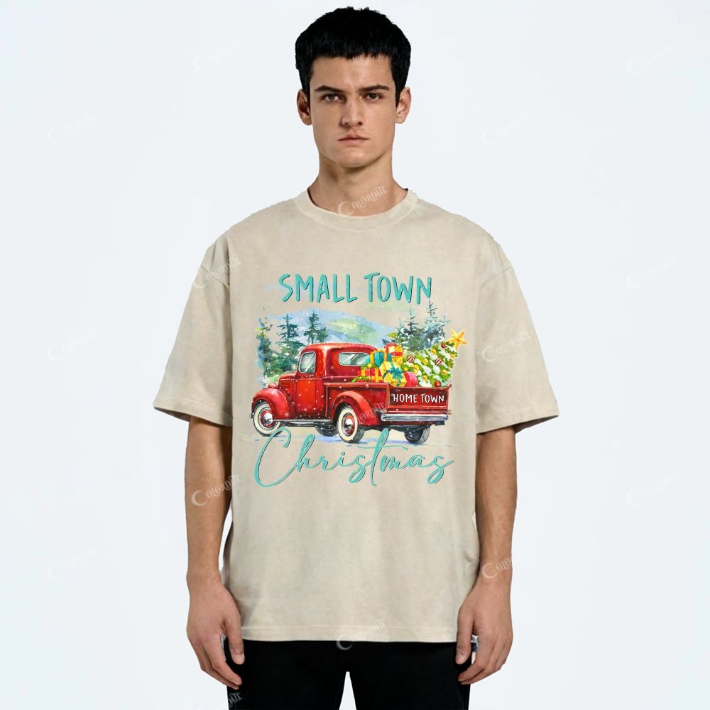 Colordate Unisex Car Printed Washed Tee