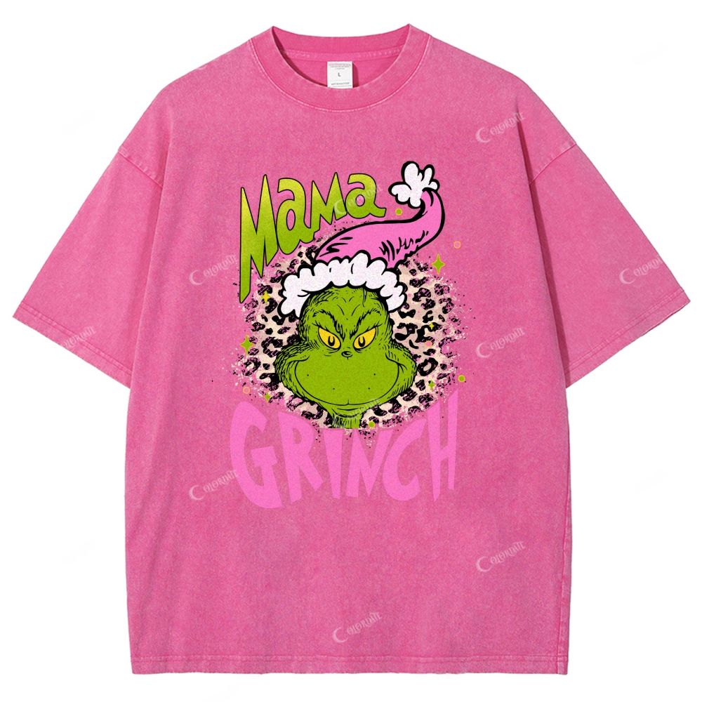  Green-Haired Monster Printed Washed Tee
