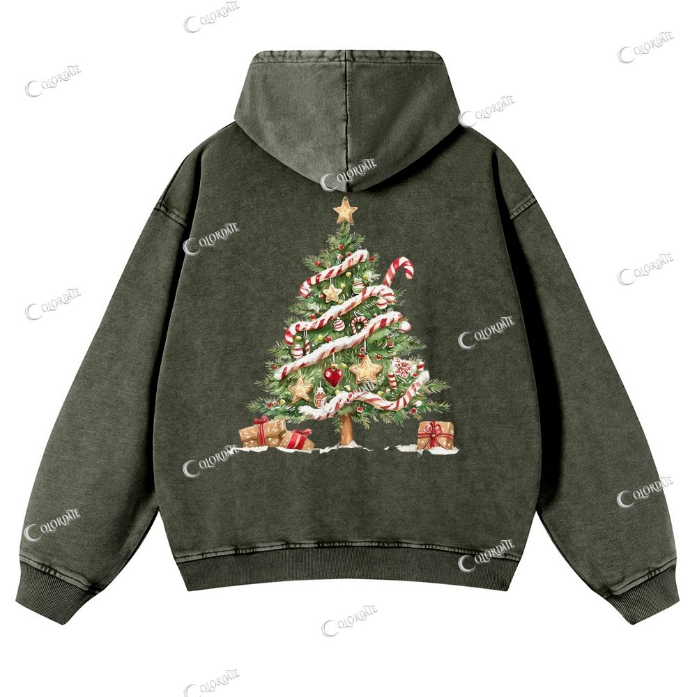 Casual Gorgeous Christmas Washed Hoodie
