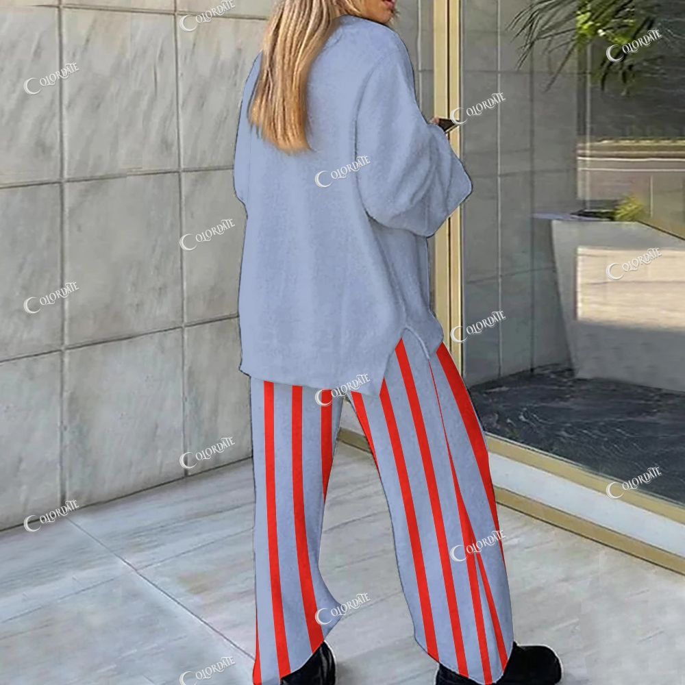 Colordate Deer Print Loungewear Set For Women