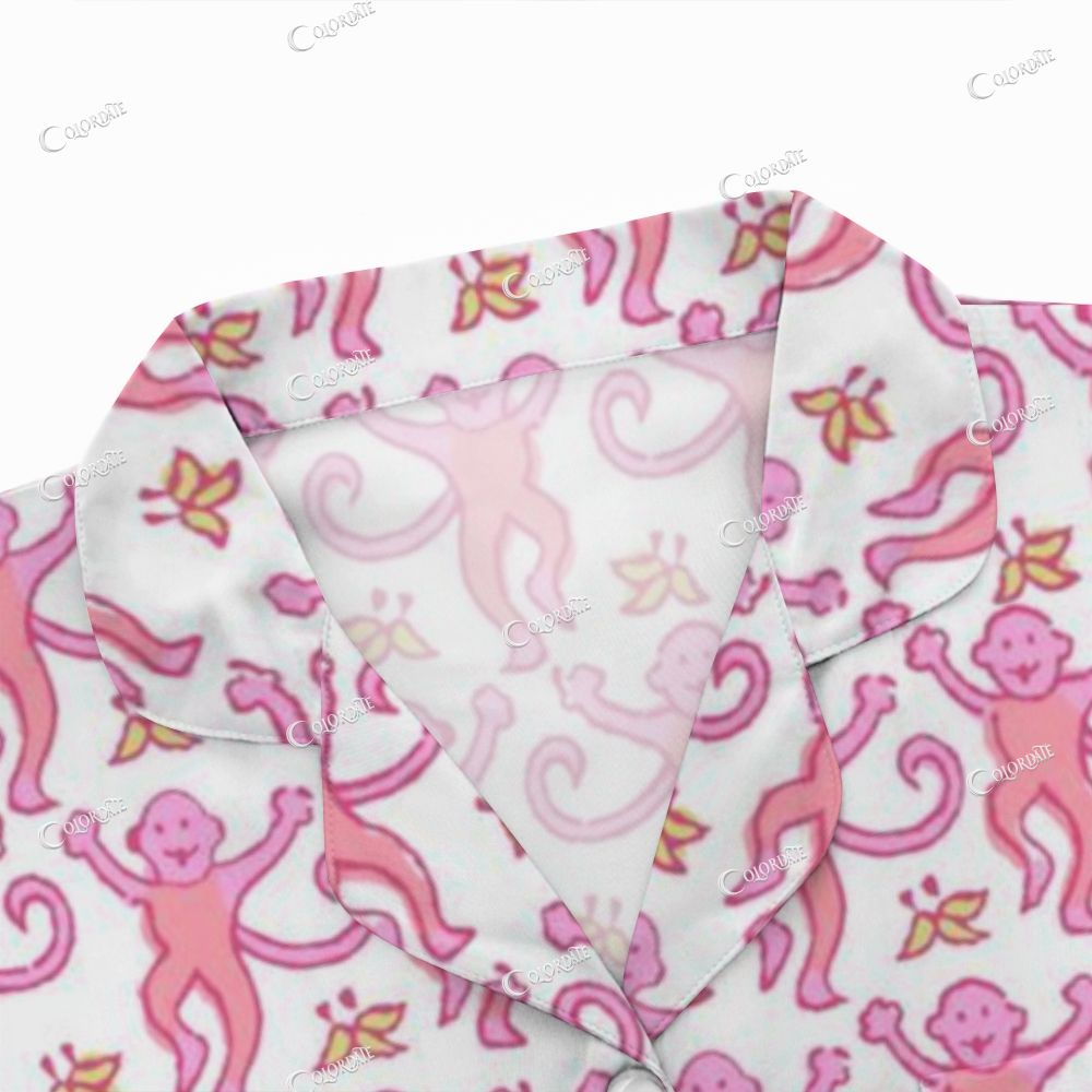 Pink & White Floral Long-Sleeve Pajama Set