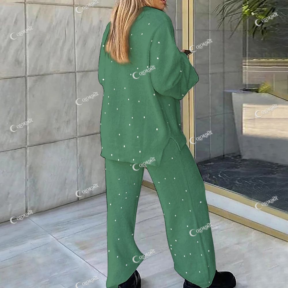 Colordate Deer Print Loungewear Set For Women