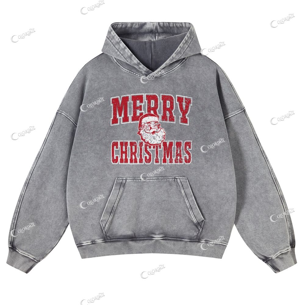 Merry Christmas Casual Washed Hoodie